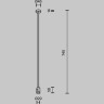 Крепление потолочное MAYTONI LONG FLARITY TRA159C-B1-B 700мм с вводом питания черный