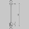 Крепление потолочное MAYTONI MEDIUM FLARITY TRA158С-IPC1-B 300мм с прямым коннектором питания черный TRA158C-IPC1-B