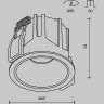 Встраиваемый светильник MAYTONI ALFA LED DL043-01-10W3K-RD-B-1
